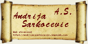 Andrija Šarkoćević vizit kartica